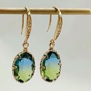 #40 Re-Stocked❗️Tourmaline Oval Dangle Earrings